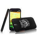 IMAK Ultrathin Tiger Color Covers Hard Cases for HTC T528t One ST - Black