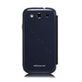 Nillkin Ultrathin leather flip cases Holster Covers for Samsung Galaxy SIII S3 I9300 I9308 I939 I535 - Blue