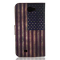 USA American flag Side Flip leather Cases Covers for Samsung N7100 GALAXY Note2 - Red