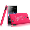 IMAK Ultrathin Rose Color Covers Hard Cases for Sony Ericsson ST23i Xperia miro - Rose
