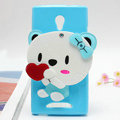 Panda Silicone Cases Mirror Covers Skin for OPPO U705T Ulike2 - Blue