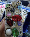 Bling S-warovski crystal cases Ballet girl Bowknot diamond cover for iPhone 5 - Red