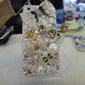 Bling S-warovski crystal cases Bowknot diamond cover for iPhone 5 - White