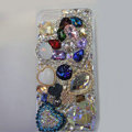 Bling S-warovski crystal cases Heart diamond cover for iPhone 5 - Blue