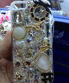 S-warovski crystal cases Bling Dragon diamond cover for iPhone 5 - White