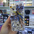 S-warovski crystal cases Bling Flower diamond covers for iPhone 5 - Purple
