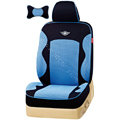 VV knitted fabric mesh Custom Auto Car Seat Cover Set - Sky-blue Black