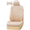 VV grid cloth Stripe Custom Auto Car Seat Cover Set - Beige