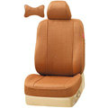 VV grid cloth Stripe Custom Auto Car Seat Cover Set - Coffee