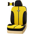 VV knitted mesh Stripe Custom Auto Car Seat Cover Set - Yellow Black