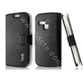 IMAK Slim leather Case holder Holster Cover for Samsung I8190 GALAXY SIII Mini - Black