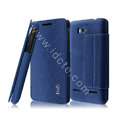 IMAK THE NEIL leather Case support holster Cover for Huawei U8950D C8950D G600 - Blue