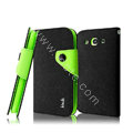 IMAK cross leather case Button holster holder cover for Samsung Galaxy SIII S3 I9300 I9308 I939 I535 - Black