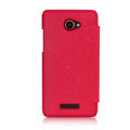 Nillkin England Retro Leather Case Holster Cover for HTC X920e Droid DNA - Red