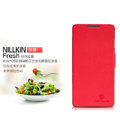 Nillkin Fresh leather Case button Holster Cover Skin for Coolpad 8730 - Red
