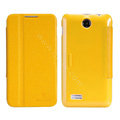 Nillkin Fresh leather Case Bracket Holster Cover Skin for Lenovo A590 - Yellow