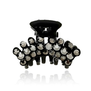 Hair Jewelry Crystal Rhinestone Metal Hair Clip Claw Clamp - Black