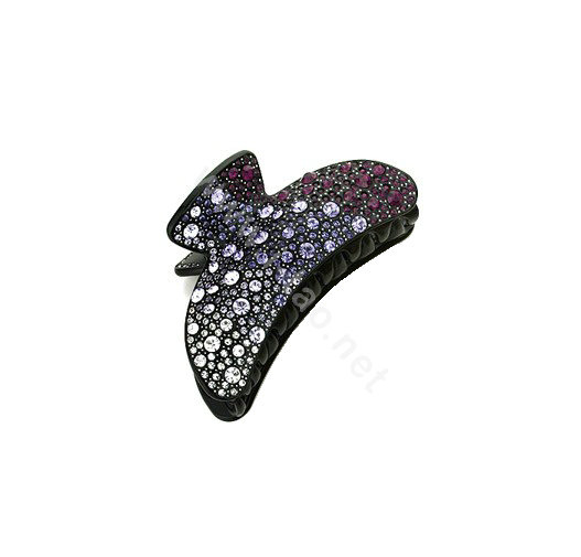Hair Jewelry Full Diamond Rhinestone Crystal Hair Clip Claw Clamp - Black