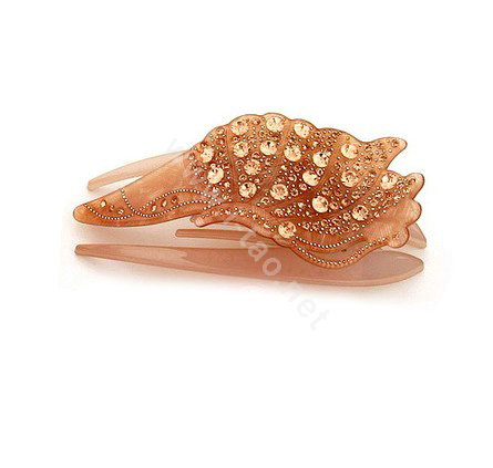 Hair Jewelry Rhinestone Crystal Ice cream Hairpin Hair Clip Claw Clamp - Champagne