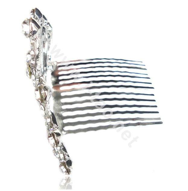 Hair Accessories Crystal Rhinestone Alloy Crown Bride Hair Pin Clip Combs - Multicolor
