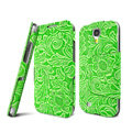 IMAK RON Series leather Case Support Holster Cover for Samsung GALAXY S4 I9500 SIV i9502 i9508 i959 - Green