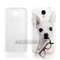 IMAK Relievo Painting Case Dog Battery Cover for Samsung GALAXY S4 I9500 SIV - White