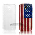 IMAK Relievo Painting Case USA American Flag Battery Cover for Samsung GALAXY S4 I9500 SIV - Red