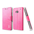 IMAK Slim Flip leather Case support Holster Cover for HTC One M7 801e - Pink