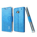 IMAK Slim leather Case support Holster Cover for HTC One 802t - Blue