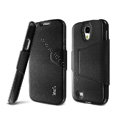 IMAK Squirrel lines leather Case Support Holster Cover for Samsung GALAXY S4 I9500 SIV - Black