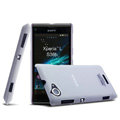 IMAK Water Jade Shell Hard Cases Covers for Sony S36h Xperia L - White