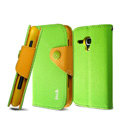 IMAK cross leather case Button holster holder cover for Samsung i8262D GALAXY Dous - Green