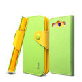 IMAK cross leather case Button holster holder cover for Samsung i939D GALAXY SIII - Green