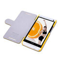Nillkin Fresh leather Case Bracket Holster Cover Skin for HTC One 802t - Yellow