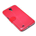 Nillkin Fresh leather Case Holster Cover Skin for Samsung I9200 Galaxy Mega 6.3 - Red