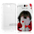 IMAK Painting Relievo Case Cut girl Battery Cover for Samsung N7100 GALAXY Note2 - Red