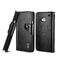 IMAK R64 book leather Case support flip Holster Cover for HTC One 802t - Black