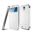 IMAK Smart Leather Case Flip Holster Battery Cover for Samsung GALAXY S4 I9500 SIV - White
