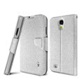 IMAK golden silk book leather Case support flip Holster Cover for Samsung GALAXY S4 I9500 SIV - Sliver
