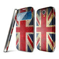 IMAK Flip Leather Case Holster Painting Battery Cover for Samsung I9190 GALAXY S4 Mini - British Flag