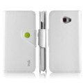 IMAK R64 Flip leather Case support Holster Cover for HTC Butterfly S 901e - White