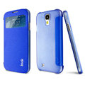 IMAK Shell Flip Leather Case Holster Cover Skin for Samsung I9190 GALAXY S4 Mini - Blue