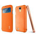 IMAK Shell Flip Leather Case Holster Cover Skin for Samsung I9190 GALAXY S4 Mini - Orange