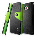 IMAK cross Flip leather case book Holster cover for HTC Butterfly S 901e - Black
