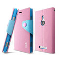IMAK cross Flip leather case book Holster holder cover for Nokia Lumia 925T 925 - Pink