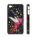 Bling S-warovski crystal cases Angel diamond covers for iPhone 5C - Black