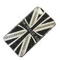 Bling S-warovski crystal cases Britain flag diamond covers for iPhone 5C - Black