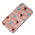Bling S-warovski crystal cases Love diamond covers for iPhone 5C - Pink