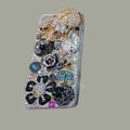 Bling S-warovski crystal cases Skull diamond cover for iPhone 5C - Black