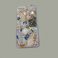 Bling S-warovski crystal cases Skull diamond cover for iPhone 5C - White